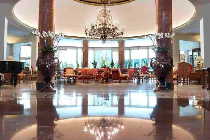 Lobby of the InterContinental in Paseo de la Castellana, Madrid