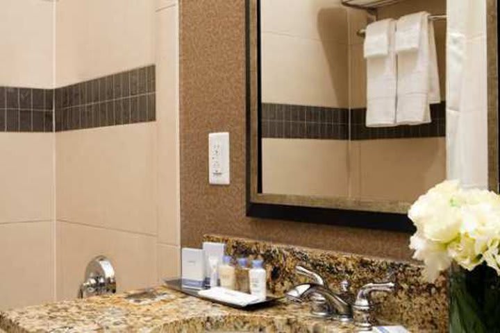 Baño de una habitación en DoubleTree by Hilton Chelsea en Nueva York