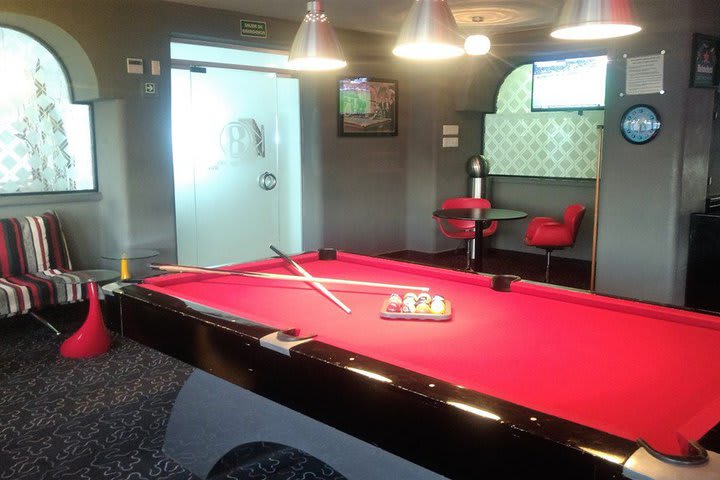 Billiard table in the bar