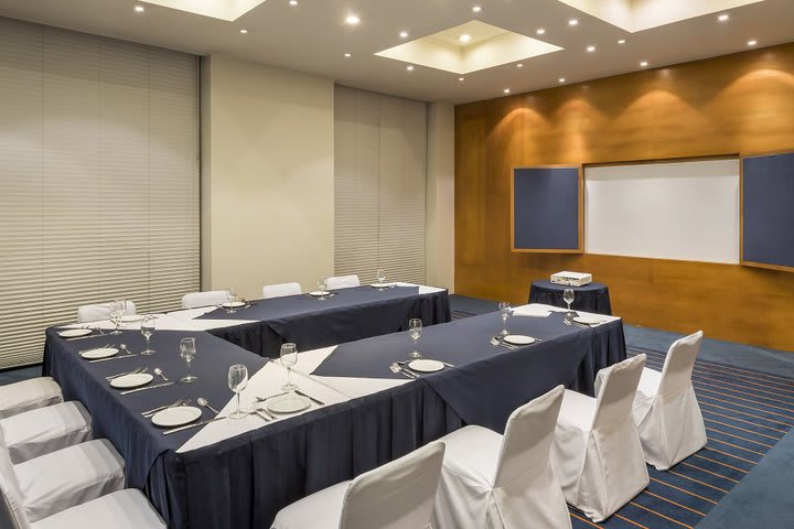 Set up of one of the meeting rooms