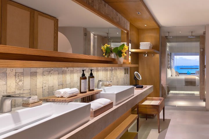 Private bathroom in a suite