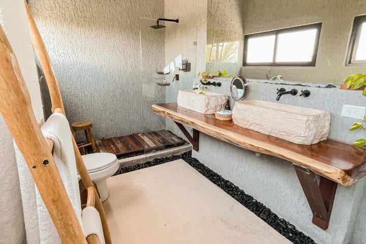 Bathroom of a villa with ocean view