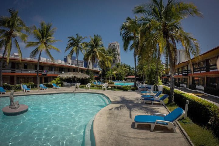 View of the pools