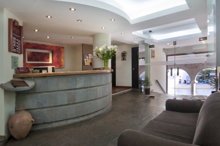 Front desk of the Sonesta Posadas del Inca Cusco