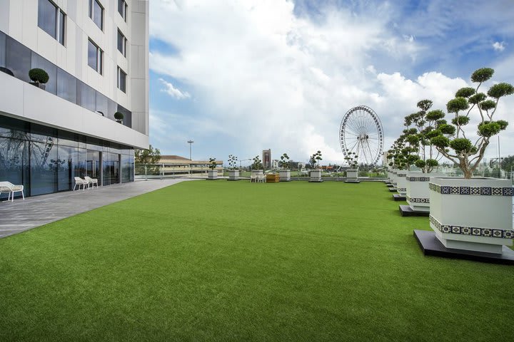 Desde la terraza se aprecia la Estrella de Puebla