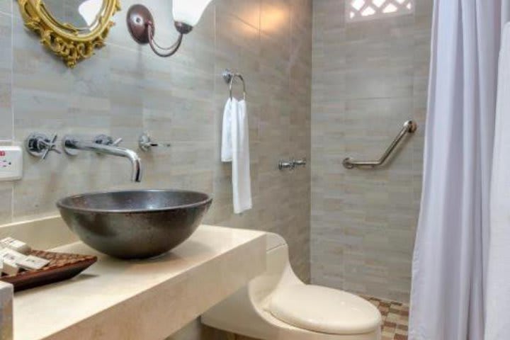 Interior de un baño privado