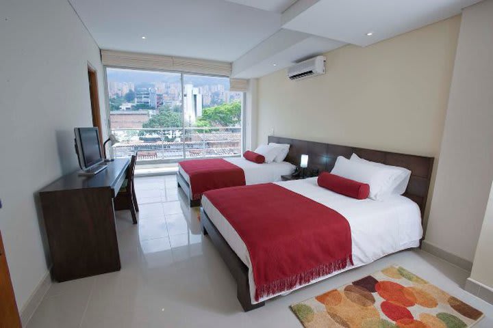 Bedroom overlooking the city