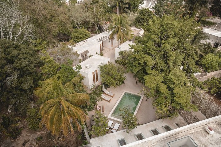 Aerial view of the hotel