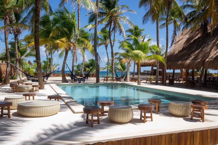 Sitting area by the pool