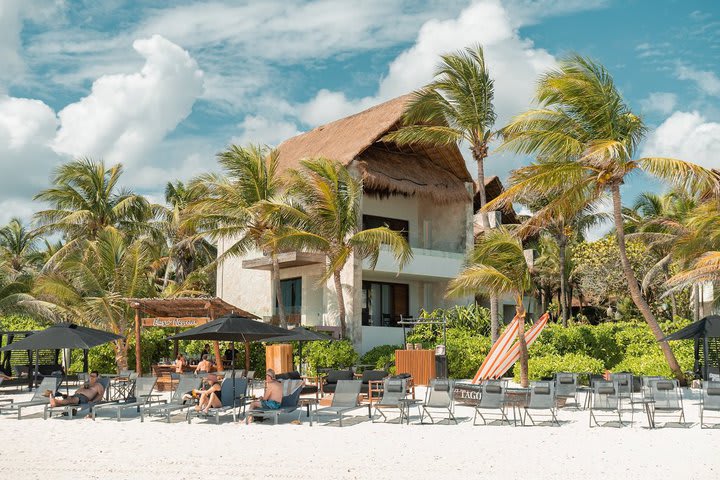 Hotel facilities seen from the beach