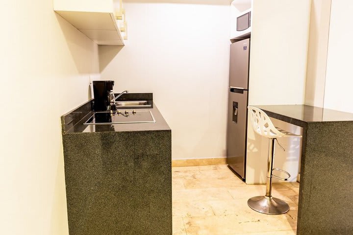 The hotel offers suites with kitchenette