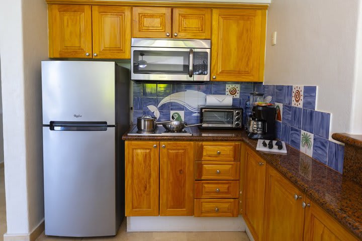 The kitchen of a suite with two bedrooms