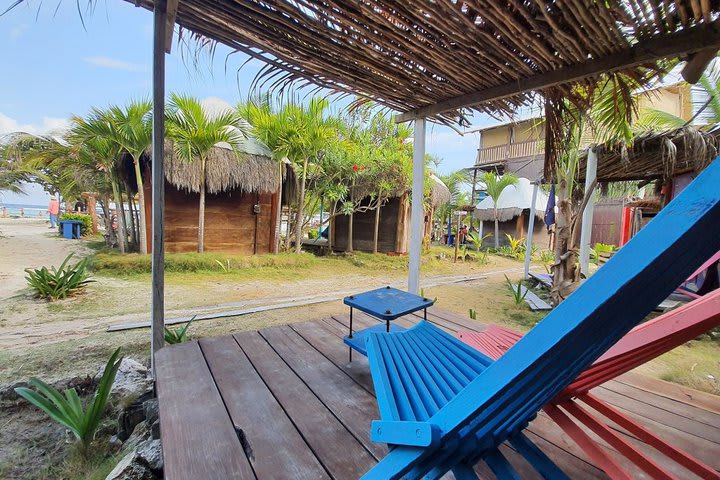 Terraza de una mini cabañana