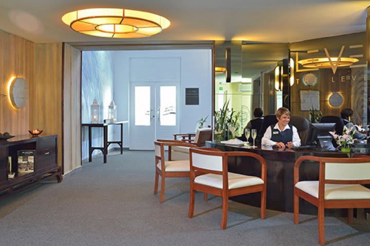 The Level front desk area