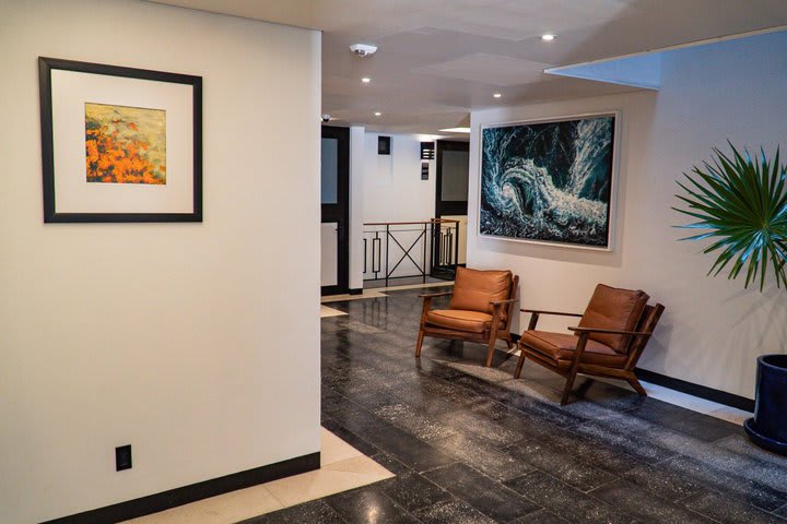 Hotel decorated with art works