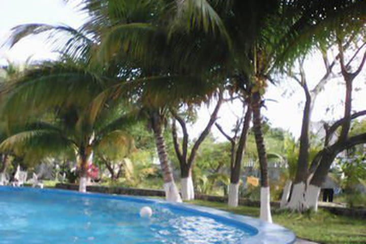 Vista panorámica de la piscina