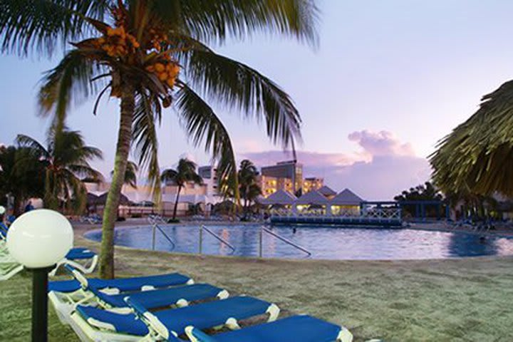 The hotel has four pools, including a children's pool