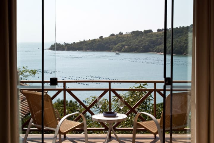 Los bungalows en Ponta dos Ganchos tienen vista al mar