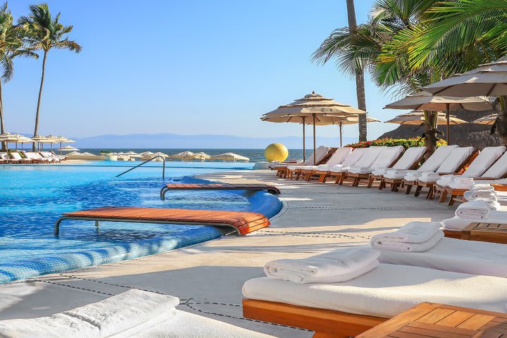 Pool with ocean view