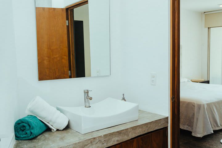 Bathroom of a deluxe king guest room