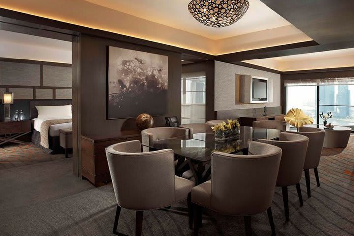 Dining table in a suite at Pan Pacific Singapore, hotel in Singapore