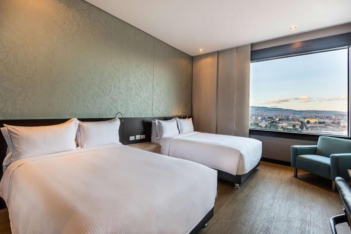 Guest room with city view