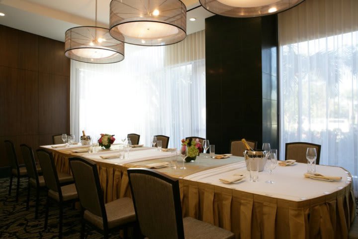 Meeting room at the Miyako Hybrid hotel in Torrance in the south of Los Angeles