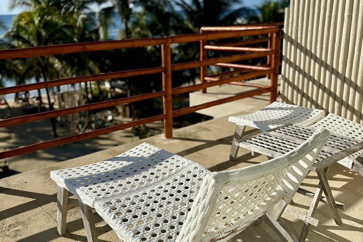 Terraza con  vista al mar del apartamento familiar