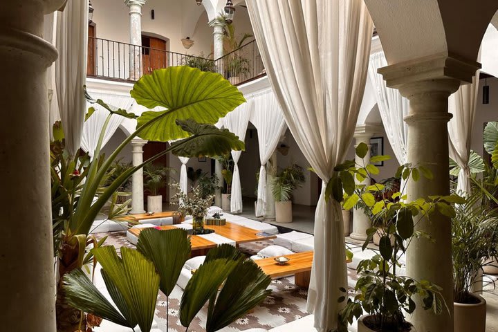 Sitting area in the central patio