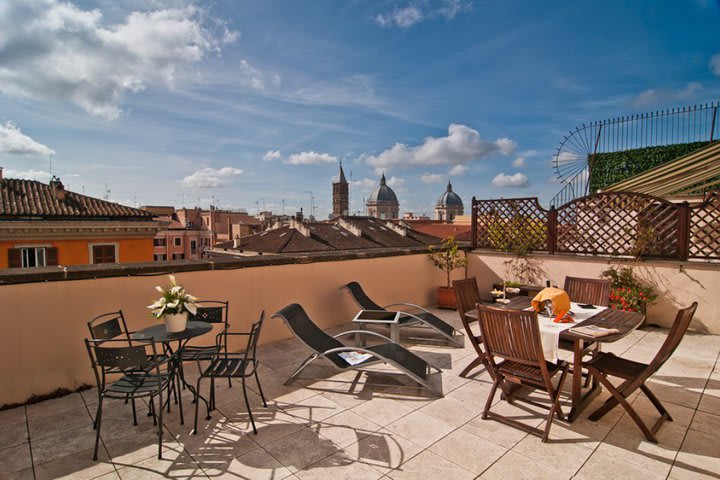 Terraza del Hotel Genova Roma