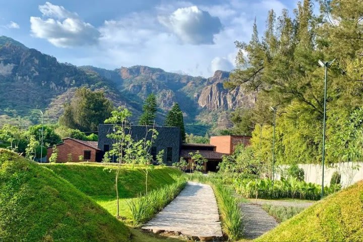 Hotel rodeado de jardines