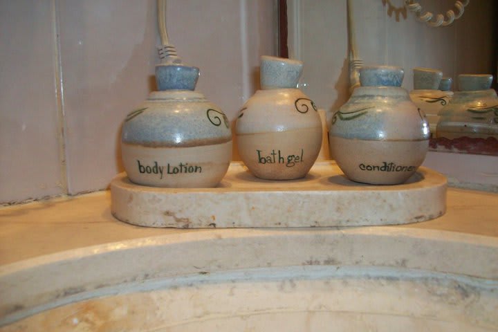 Bath amenities at the Piedra de Agua hotel boutique