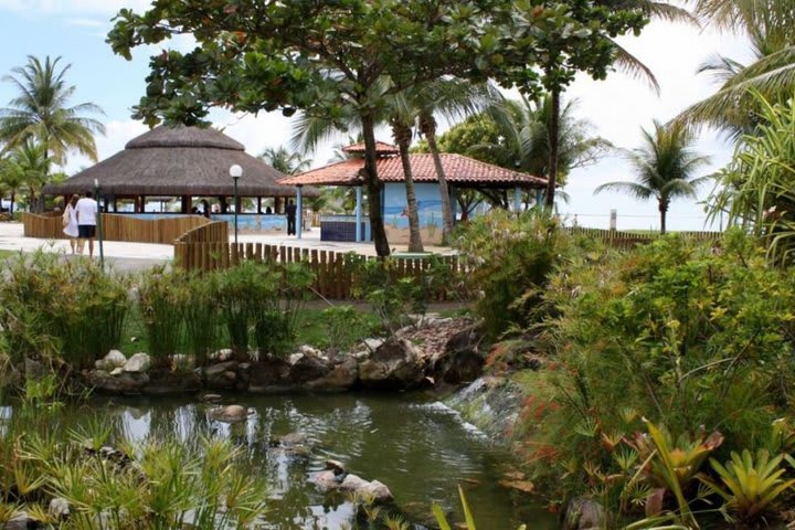 Lush gardens at Hotel Vila Gale Eco Resort in Cabo de Santo Agostinho