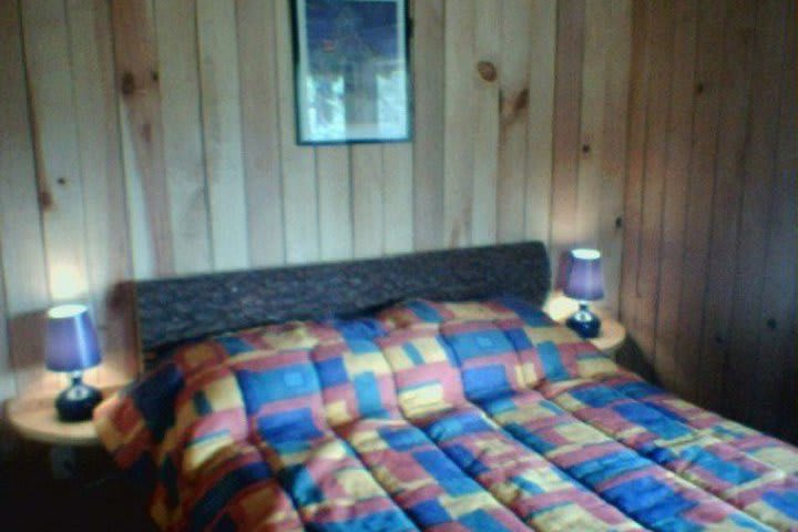 Bedroom in a traditional cabin