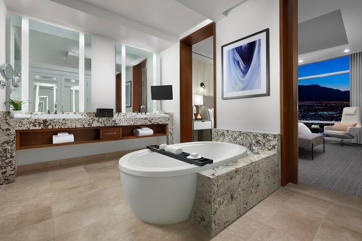 Bathroom in a suite