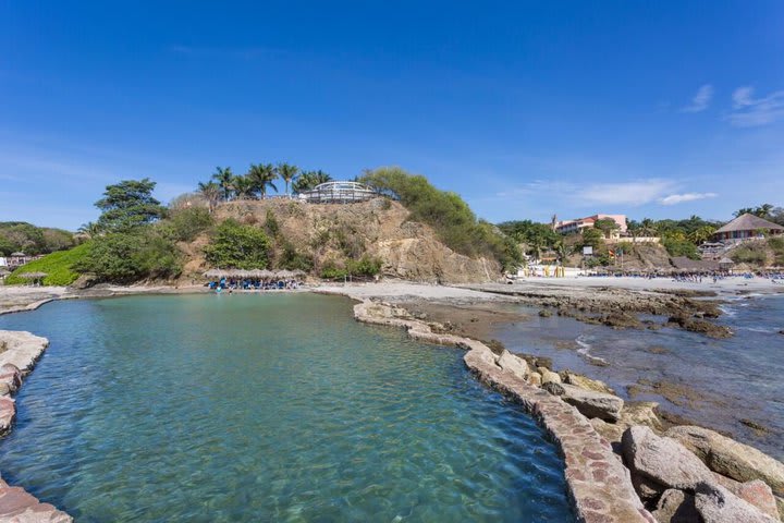 The property has a saltwater pool