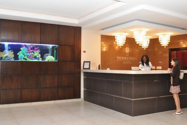 Front desk of the hotel