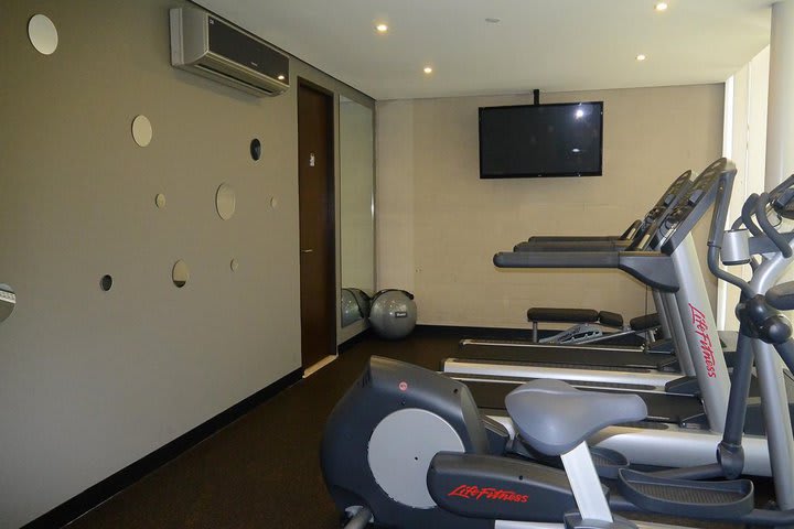 The hotel offers a fitness center