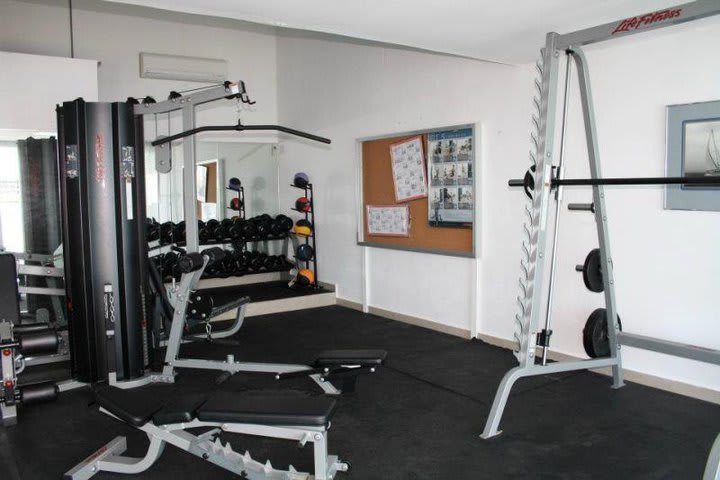 Stay in shape in the fitness center at the Shelter Bay Marina Hotel