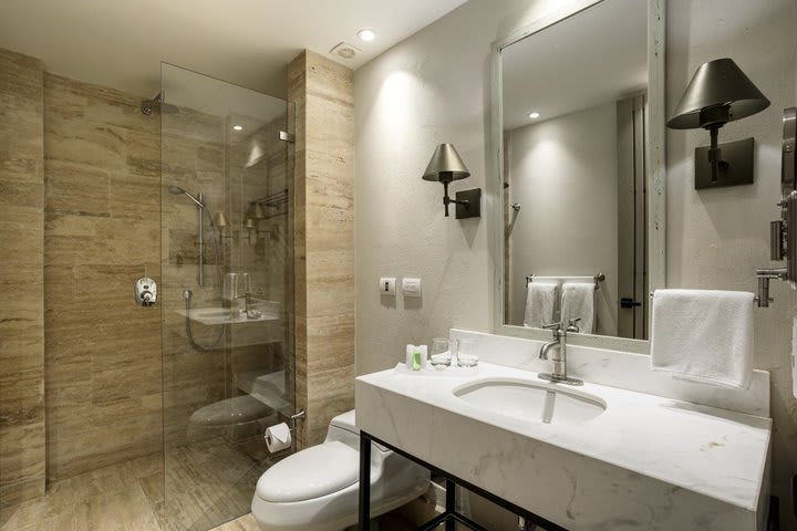 Interior of a private guest bathroom