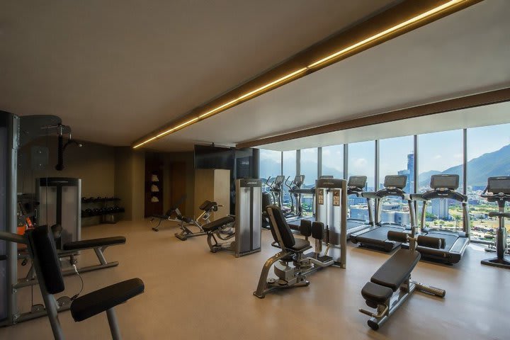 The fitness center offers customized sessions for an extra charge