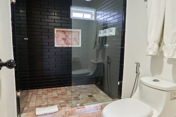 Private guest bathroom with shower