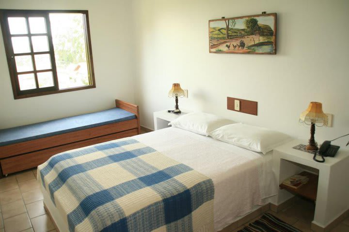 Las habitaciones del Hotel Natur en Florianópolis tienen vista al jardín