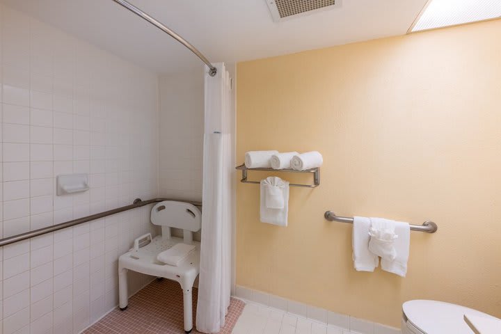 Bathroom adapted for guests with disabilities