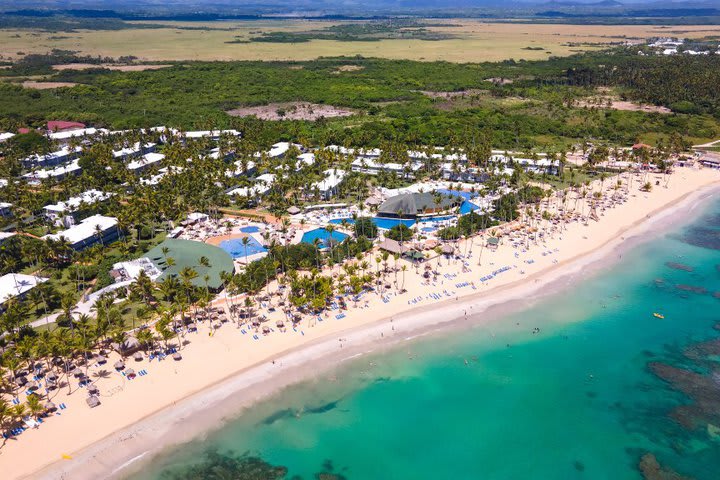 Aerial view of the hotel