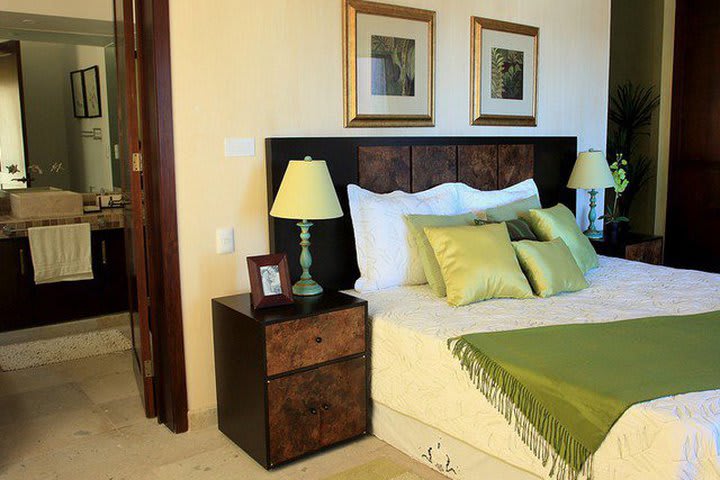 Master bedroom and bathroom of the four-bedroom condo