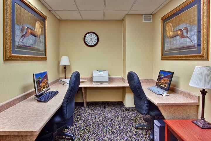 Business center at the Holiday Inn Express Hotel & Suites Henderson in Las Vegas