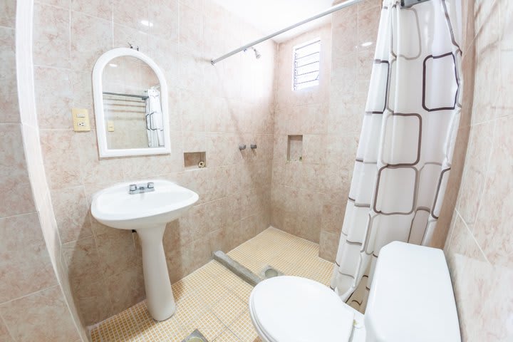 Interior of a private guest bathroom