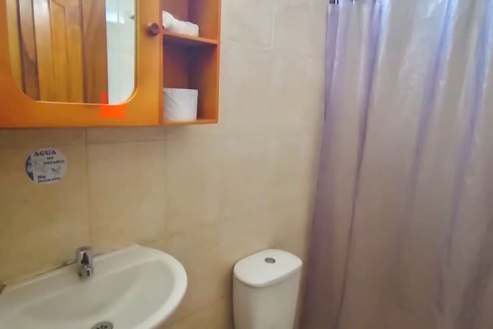 Interior de un baño privado