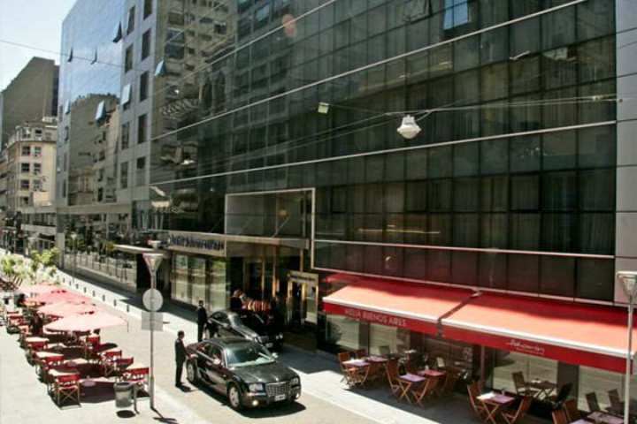 Facade of the Melia hotel in Buenos Aires